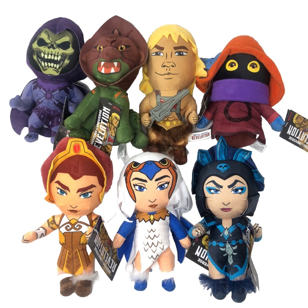 Set Of 7 Masters Of The Universe Revelation Stuffed Plush Toy 7-9 inch
